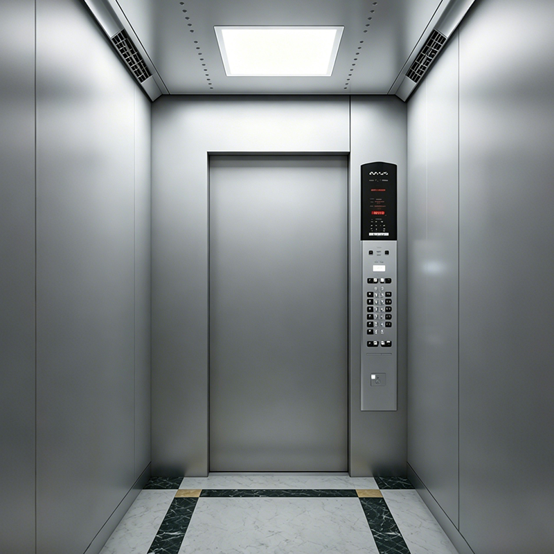 Lift Penumpang Baja Dicat Modern untuk Gedung Perkantoran