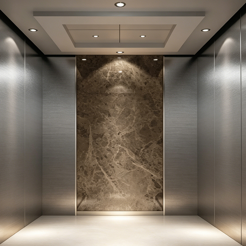 Lift Penumpang Dinding Hias Tahan Api untuk Perumahan & Hotel