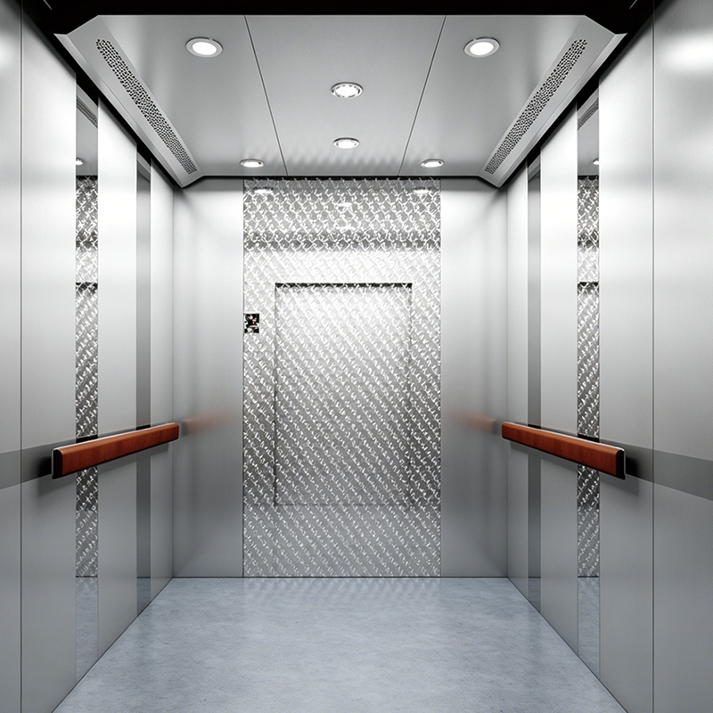 Lift Penumpang Dekoratif Interior Garis Rambut Komersial untuk Bangunan Bertingkat